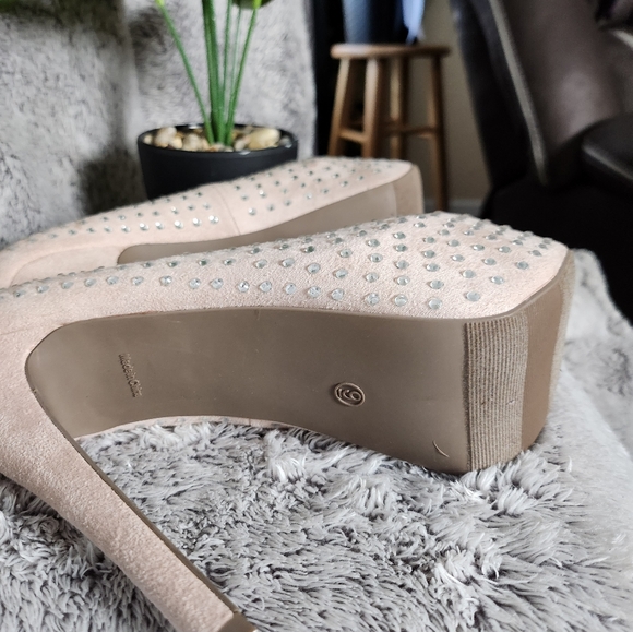 Just Fab 3inch Jillian BLUSH sparkling, diamond crystal high heels - Picture 3 of 3